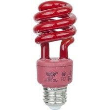 Sunlite CFL Spiral Colored Bulb 13W 40W Equal Medium Base 8000H Life Red