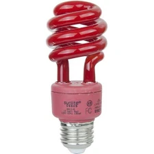 Sunlite CFL Spiral Colored Bulb 13W (40W Equal) Medium Base 8000H Life Red