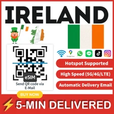 [eSIM] Ireland eSIM e-SIM card Travel Sim card Tarjeta eSIM Dato Data only 🛜A+
