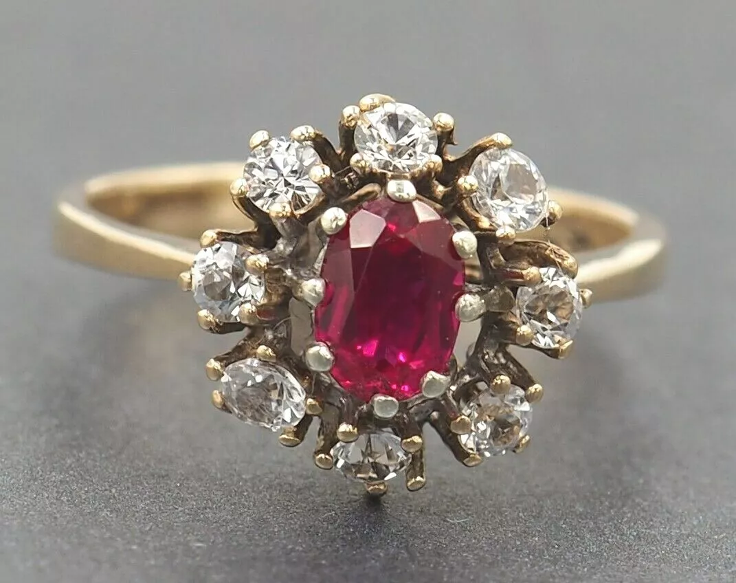 9ct gold halo ring outlet