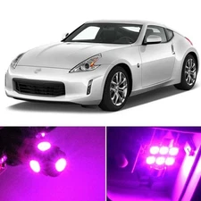 7 x Premium Hot Pink LED Lights Interior Package Kit for Nissan 370Z 2009-2017