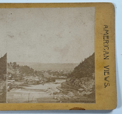 View from the Hillside Overlooking Lehigh Valley   American Views Stereoview