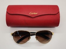 Cartier Santos Dumont sunglasses - Medium- Brown lenses - France 1990 - TE200586