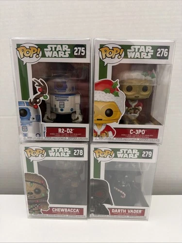 Funko Pop Star Wars Christmas 2018 Lot Of 4, 275, 276, 278, 279 w/ Protectors