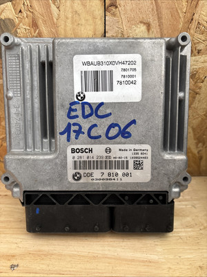 C281 BOSCH EDC17C06 0281014239 IMMO OFF RECHNER BMW DDE 7810001 DECODE