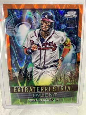 2024 Topps Cosmic RONALD ACUNA JR /25 Extraterrestrial Talent Orange Galactic