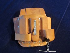 Nicholas Top Grain Cowhide/Leather 6 Pocket Tool Pouch w/Tape Holder USA MADE Sj