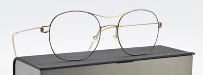 LINDBERG Brille Rasmus 49-19 145B Col GT Air Titanium Rim Seidenmatt Gold Pilot