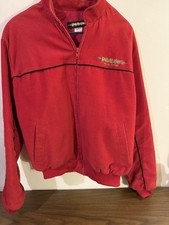Vintage 90s Excalibur Casino Las Vegas Red Corduroy Jacket Sz L Bomber