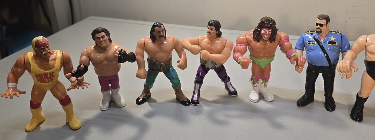 【即購入可】当時物ハズブロWWF 4体セット　HASBRO 1990's Hasbro Titan Sports WWF WRESTLING 4.5