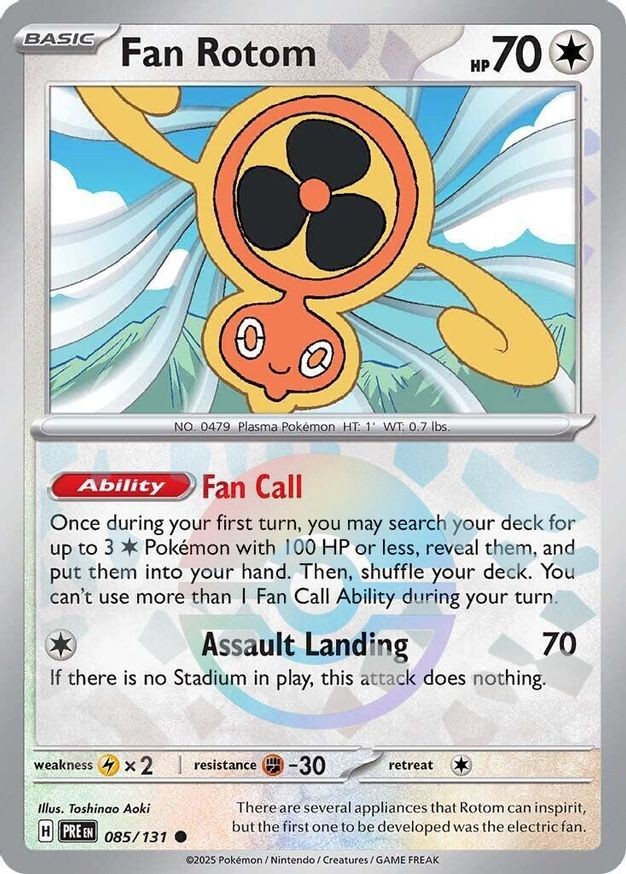 Fan Rotom (85/386) Prismatic Evolutions NM REVERSE HOLO- Poke Ball Pattern