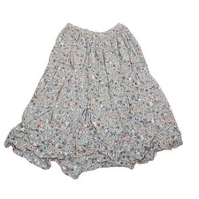 Vintage 90s Indira tan floral flowy midi peasant skirt L