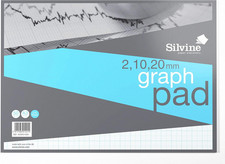 A3 Professional Graph Paper Pad - Printed 2-10-20Mm Graph (50 Sheets)