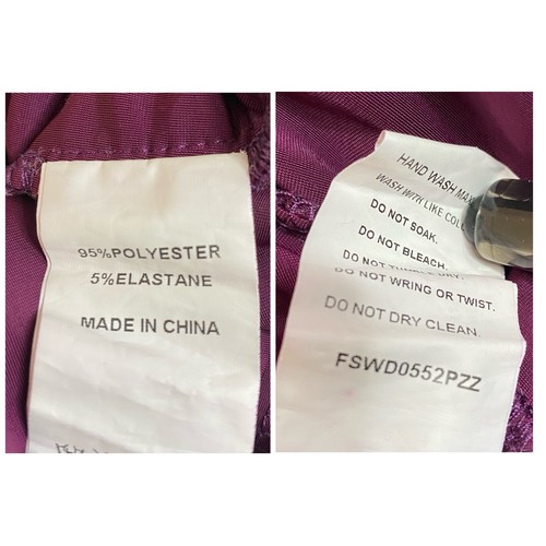 Faeriesty Purple One Shoulder Sleeveless Satin Slit Dress Sz Medium Party Prom - Picture 9 of 9