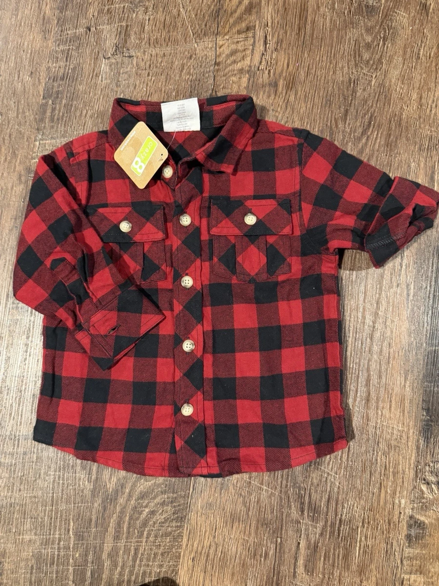 Set Camisa Cuadros + Franela Para Niños Wrangler