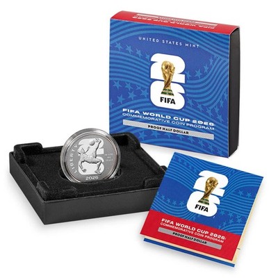 2026 P FIFA World Cup Proof Half Dollar OGP COA PRESALE