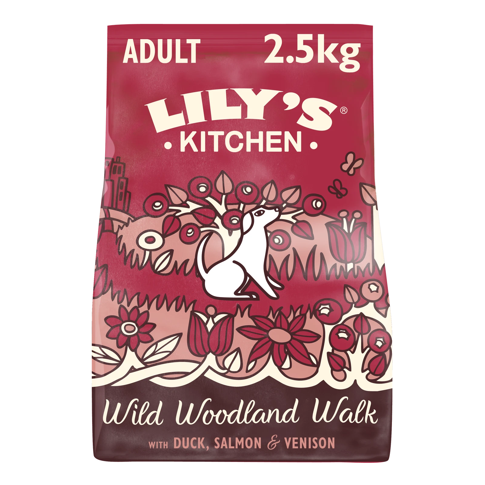 Lily's Kitchen Adult Grain Free Wild Woodland Venison & Duck Dry Dog Food 2.5kg
Opens in a new windo