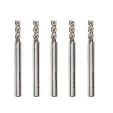 End Mill 3/16" Cutting Dia, 1/4" Shank, 4 Flute Drill Bit Set - 5pcs