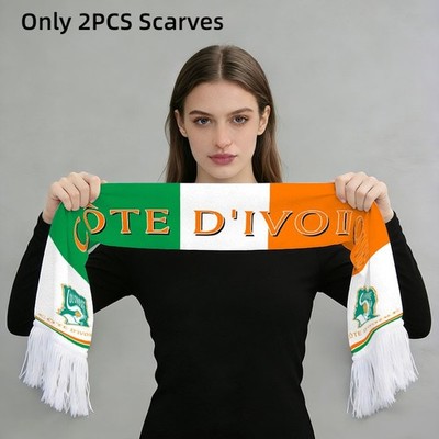 Soft Fuzzy World Cup Supporter 2PCS Scarves Neck for Sports Tournament Party Use
