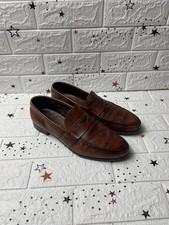 PRADA SAFFIANO PENNY LOAFER 2DA066 BURGUNDY LEATHER US9 UK8 EUR44 LUXURY