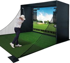 Commercial Grade Golf Simulator Cage with Triple Layer Impact Screen for Indoor