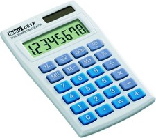 Image of Rexel Ibico 081X Pocket Calculator LCD Display (White/Blue)