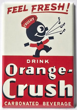 Orange Crush MAGNET 2"x3" Fridge Soda Pop Vintage Retro Sign Ad FREE SHIPPING 1