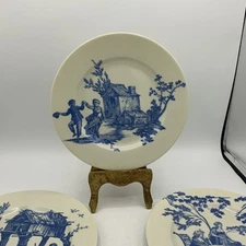 Limoges Philippe Deshoulieres Jouy, French Toile, Collectible Plates - Set Of 4