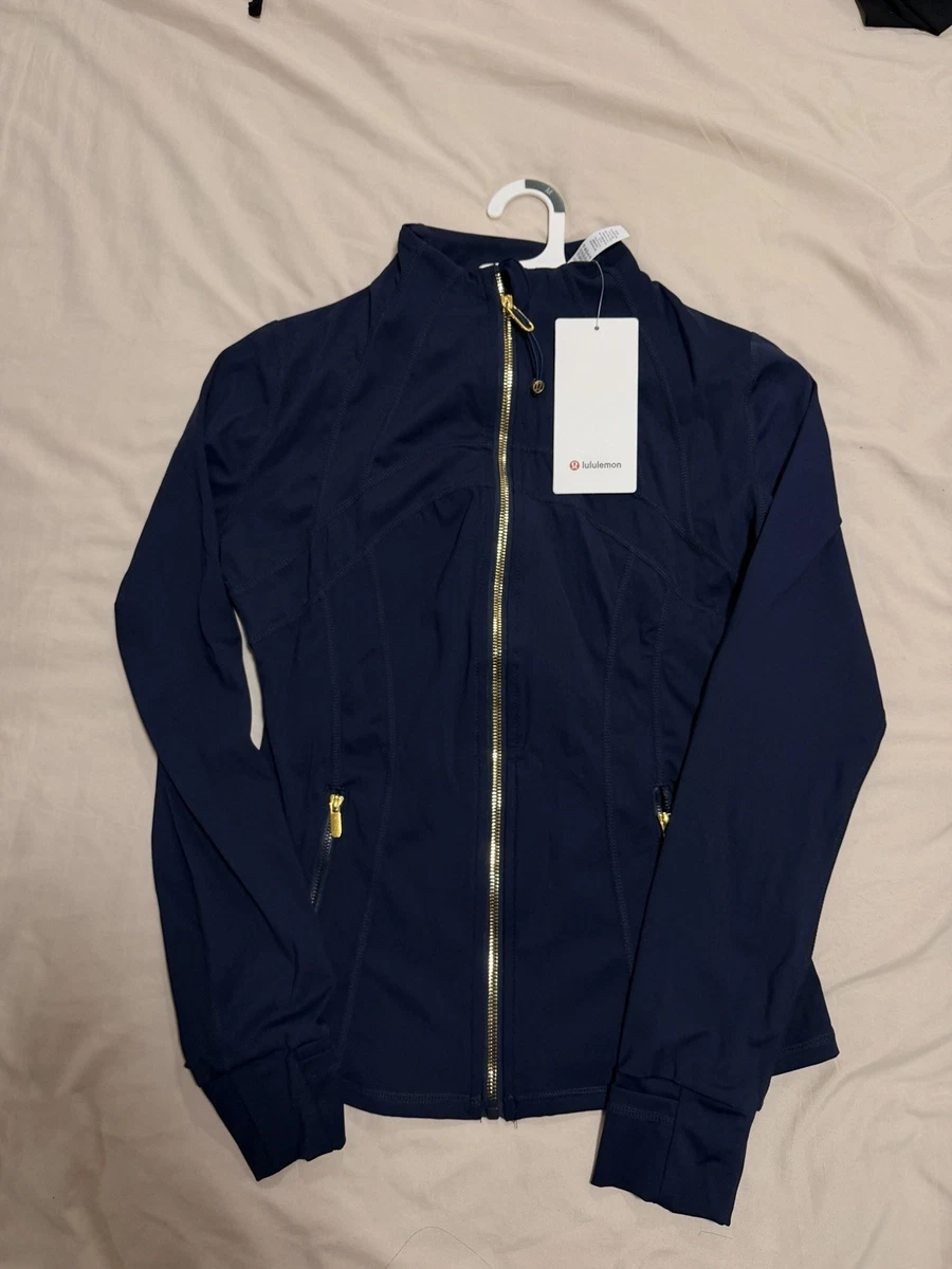 【美品】Lululemon ジッパー付きジャケット ネイビー サイズ6 Lululemon Women's Regular Size 6 Size Activewear Jackets for sale