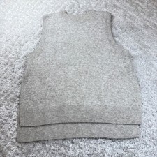 H M Knit Sweater Vest Women's Small Sleeveless Beige Layering Preppy Lagenlook