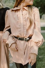 Ulla Johnson Frankie Tunic in Pale Oak 4 Bohemian Feminine Romantic Elegant Boho