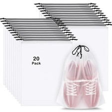20/50 Pack Shoe Bags for Travel Translucent Large Shoe Bags for Travel