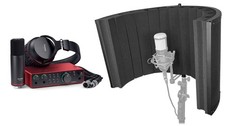 Focusrite Scarlett 2i2 Studio 4th Gen Recording Interface Headphones Mic Shield