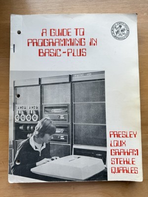 Basic-Plus Programming Student Guide To Programming Vintage 1977 Old School