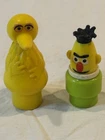 Vintage Fisher Price Sesame Street Little People Big Bird Bert Figures Lot of 2