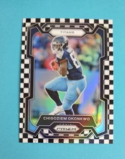 2023 Prizm Black and White Checker SP #288 Chigoziem Okonkwo FOOTBALL Card 7E