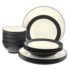  Colorwave 12-Piece Coupe Dinnerware Set, Service for 4 12-piece Graphite