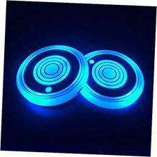 LED Car Cup Holder Lights, 7 Colors Changing USB Charging Mat Style 3