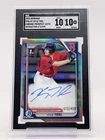 KYLE TEEL 2024 BOWMAN CHROME 1ST AUTOGRAPH REFRACTOR /499 #CPA-KT SGC 10 Q0282