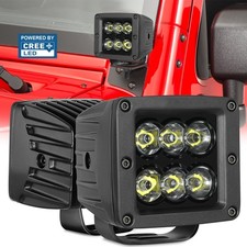 2x 3 120w Cree Led Cube Pods Combo Work Light Bar Off Road Driving Fog 4wd Utv