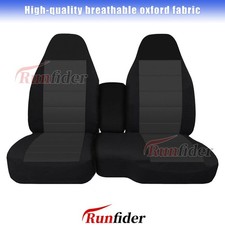 Rf 6040 Split Bench Seat Covers For Chevy Colorado Gmc Canyon 04-12 Black