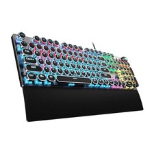 AULA F2088 Wired Mechanical Gaming Keyboard 104 Keys Steampunk Retro
