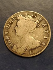 1707 E Britain Queen Anne Half Crown - Combine Ship 