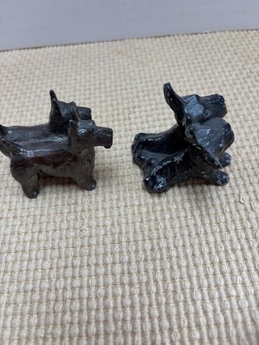 2 Vintage Metallstatuen mit Darstellung von 2 sCOTTIES SCOTTYS aneinander befestigt - Bild 4 von 6