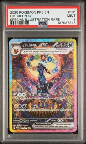 2025 POKEMON PRE EN-PRISMATIC EVOLUTIONS #161 UMBREON EX PSA 9