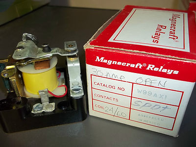 Magnecraft W99AX1 Relay SPDT 25 Amp Coil 24 VAC 50/60 Hz New Old Stock |  eBay
