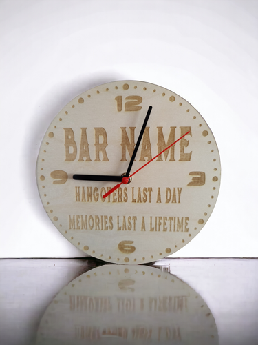 Bar open Mancave wall clock personalised bar name clock garden shed home bar - Picture 4 of 7