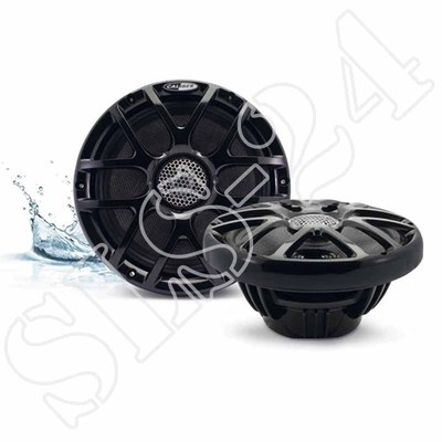 Caliber CSM20RGB/B 2-Wege Koaxial Marine LED Lautsprecher schwarz 20cm 160W Boot
