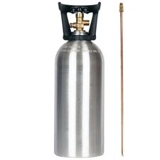 New 10 lb. Aluminum CO2 Cylinder with Siphon Tube and Handle DOT Stamped CGA320