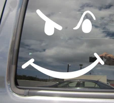 Raised Eyebrow Happy Face Surprise Sarcasm Car Window Vinyl Decal Sticker 10436